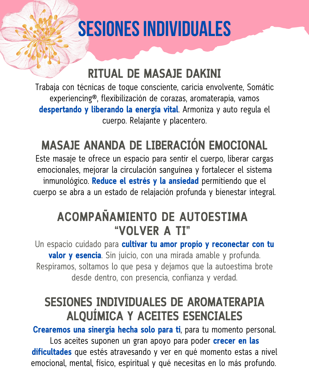 Sesiones individuales